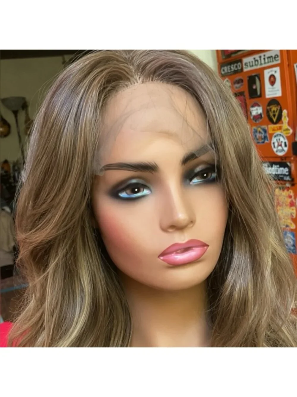 Brown blonde layered very realistic fulllace front wig